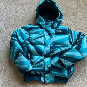 The North Face 550 Goose Down Puffer Winter Jacket, youth size large (14/16)